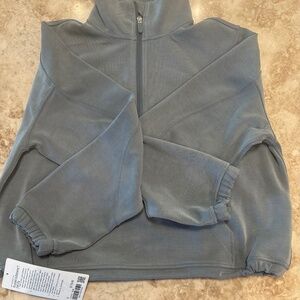 Lululemon NEW brushed softstreme half zip Belgian blue 6